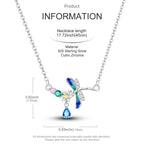925 Sterling Silver Luminous Firefly Heart Shaped Zircon Pendant Necklace For Women Fashion Anniversary Birthday Jewelry Gifts