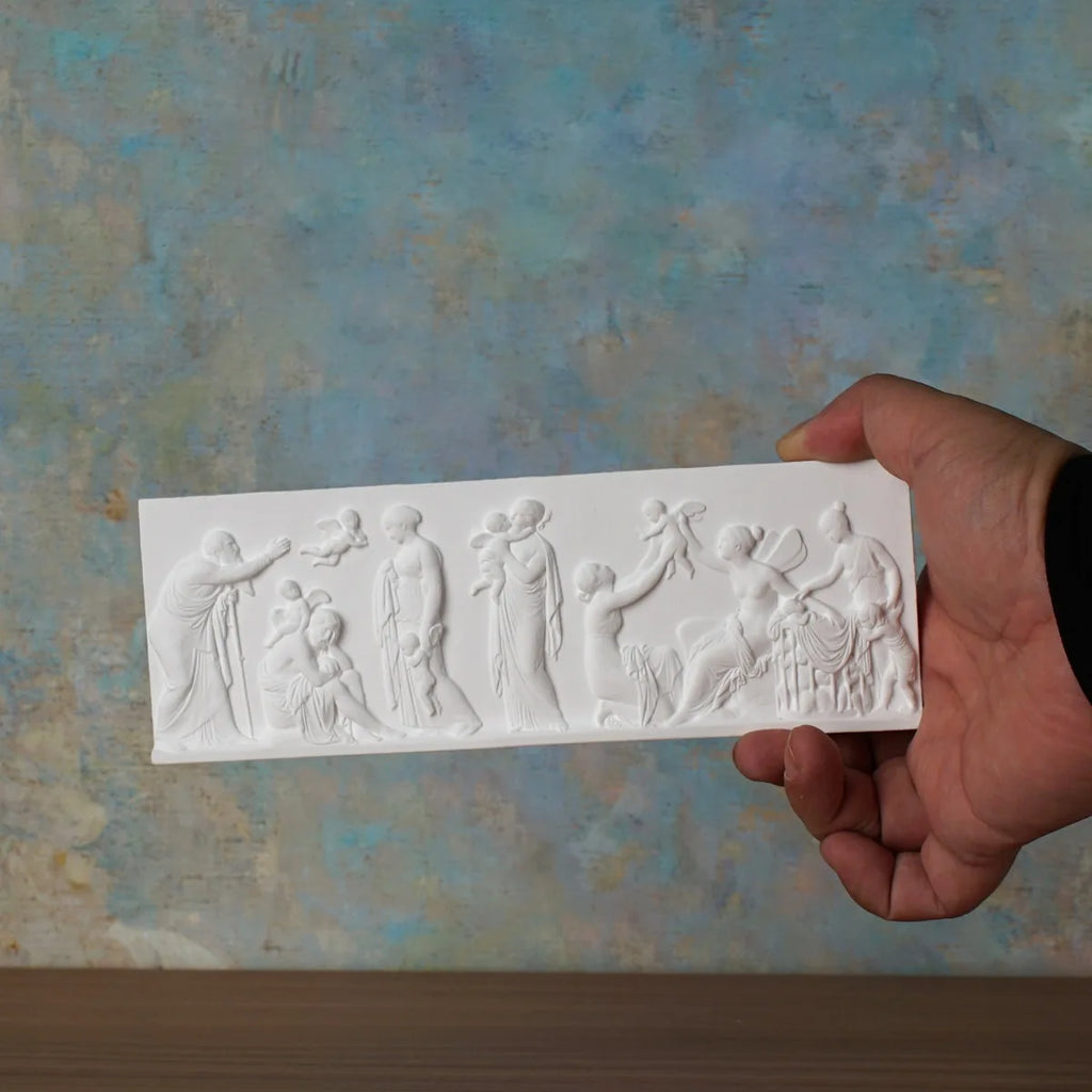 Relief Wall Decor The Ages of Love Sculpture Roman Style Plaque Office Library Decoration