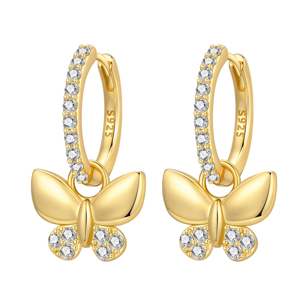 925 Sterling Silver Simple Diamond Shaped Ear Hook Hoop Earrings Jewellery