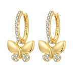 925 Sterling Silver Simple Diamond Shaped Ear Hook Hoop Earrings Jewellery