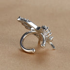Butterfly Clip Earring Crystal Zirconia Stainless Steel Ear Cuff