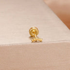 1PC Stainless Steel Star Moon Cartilage Piercing 18K Gold Plated