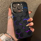 Fashion Honeycomb Building Block IMD Case for iPhone 16 15 14 13 Pro