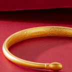Solid18k Gold Bangles for Women Pulseras Mujer Elegant Never Fade Gold Ladies Bracelets Fashion Bracelet Luxe Fine Jewelry Gift