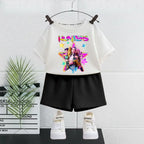 K-pop Girls Summer Casual Outfit Sleeveless Vest and Shorts 2-Piece Set
