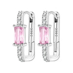 925 Sterling Silver Colourful Wavy Versatile Hoop Earrings Women's Jewellery