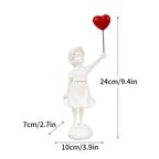 Sculpture Collection Flower Thrower Statue Pop Art Modern Balloon Girl Home Decor