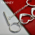 925 Sterling Silver Heart Shaped Bracelet Women Stylish Jewellery Gift