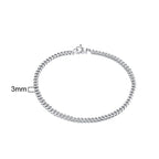 Stainless Steel Chain Bracelet Women, 3mm to 9mm Curb Cuban Chain Bangle Gold Color Unisex Wrist Stackable Jewelry