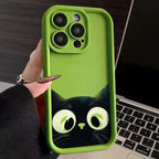 Cute Cartoon Black Cat Case for Samsung Galaxy S24 S23 S22 Ultra S21 FE A55