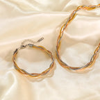 Gold Colour Stainless Steel Link Chain Bracelet Non-Fading Jewellery