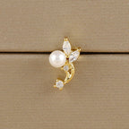 1PC Stainless Steel Mini Zircon Cross Stud Earrings Gold Helix Tragus