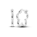 925 Sterling Silver Minimalist Designed Hoop Earrings Fine Birthday Gift