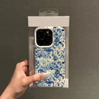 Porcelain Flower Case for iPhone 17 16 15 14 13 12 Pro Max Plus