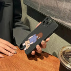 INS Cute Cartoon Couple Case for iPhone 16 15 14 13 12 Pro Max SE