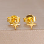 Fashion Minimalist Star Stud Earring 14K Gold Plated Mini Daily