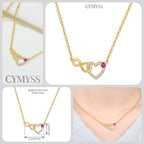 Original 925 Sterling Silver 18K Gold Heart Lock and Key Necklace Y-shaped Chain Necklace For Women Memorial Prayer Jewelry Gift