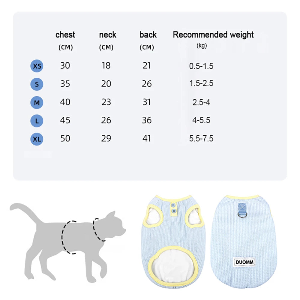 Knitted Cat Vest Warm Thermal Plush Kitty Sweater Fleece Jacket Pullover