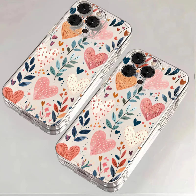 Love Heart Leaves Moon Case for Redmi Note 14 13 12 11 Pro Plus 12S 13C 14C