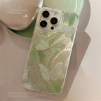 Green Gradient Butterfly Case for Samsung A55 A35 A15 S24 S23 Ultra S22 FE