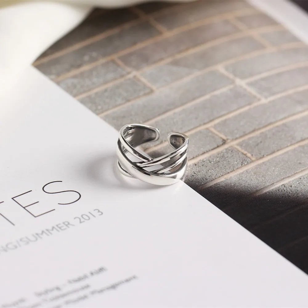 925 Sterling Silver Cross Aesthetic Ring Wedding Luxury Quality Jewellery Gift