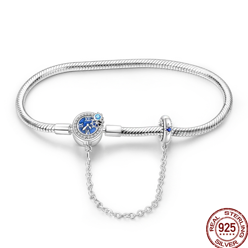 925 Silver 17-20CM Heart Pave Zirconia Original Bracelets Infinity Bracelet Fit DIY Charms Bead Birthday Jewelry Gifts Hot Sale