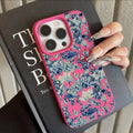 Porcelain Flower Case for iPhone 17 16 15 14 13 12 Pro Max Plus