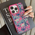 Porcelain Flower Case for iPhone 17 16 15 14 13 12 Pro Max Plus