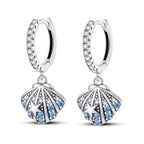 925 Sterling Silver Starry Love Tail Hoop Earrings Women's Jewellery Gift