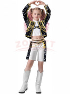 Kids Kpop Demon Hunter Cosplay Rumi Zoey Mira Suit 3D Print Costume Outfit