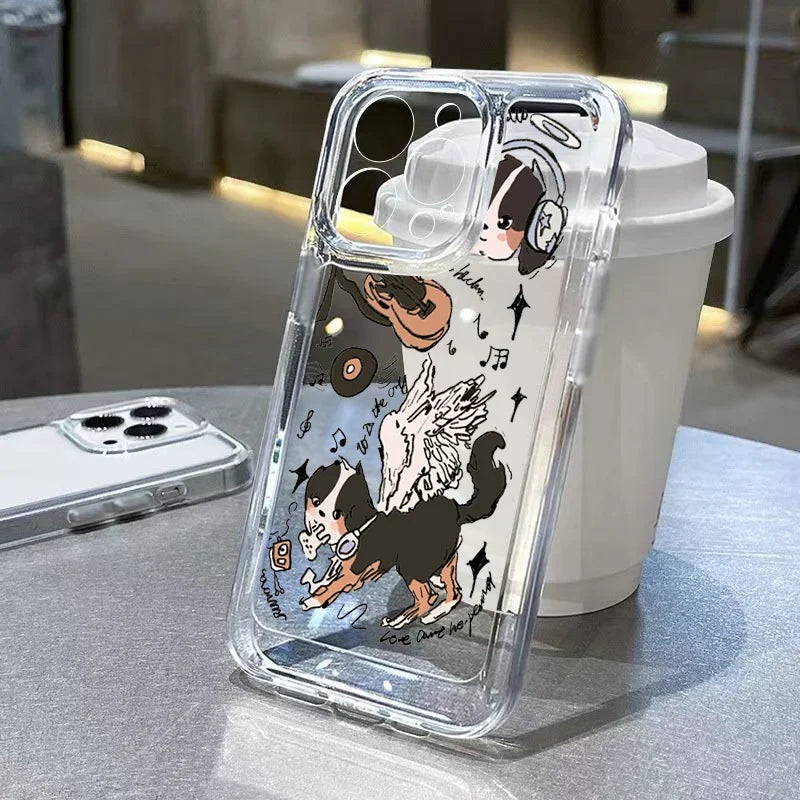 Cute Angel Animals Case for Samsung Galaxy A55 A35 A15 S24 S23 Ultra S22 FE