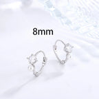2023 New Gold Colour Pearl Zircon Small Hoop Earrings Korean 6-10mm