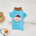 Cute Printed Plush Dog Hoodie - Soft Fleece Puppy Sweater, Skin-friendly & Warm, Pet Costume Clothes for Small Dogs
