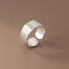 925 Sterling Silver Wire Drawing Adjustable Rings For Women Couple Luxury Jewelry Ladies Accessories Gifts Jewellery