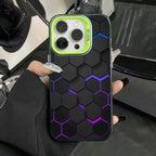 Fashion Honeycomb Building Block IMD Case for iPhone 16 15 14 13 Pro