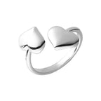 925 Sterling Silver Heart Open Ring Fashion Luxury Engagement Jewellery Wholesale Accessory
