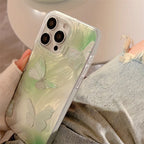 Green Gradient Butterfly Case for Samsung A55 A35 A15 S24 S23 Ultra S22 FE
