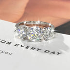 4cttw Round Moissanite Wedding Engagement Ring 14k Gold Filled 3-Stone Band