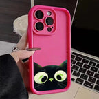 Cute Cartoon Black Cat Case for Samsung Galaxy S24 S23 S22 Ultra S21 FE A55