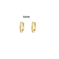 New Stainless Steel Water Drop Hoop Earrings Cubic Zirconia Flowers