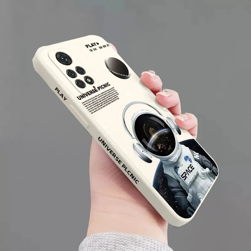 Cartoon Astronaut Case for Redmi Note 13 12 11 Pro Plus 12S 11S