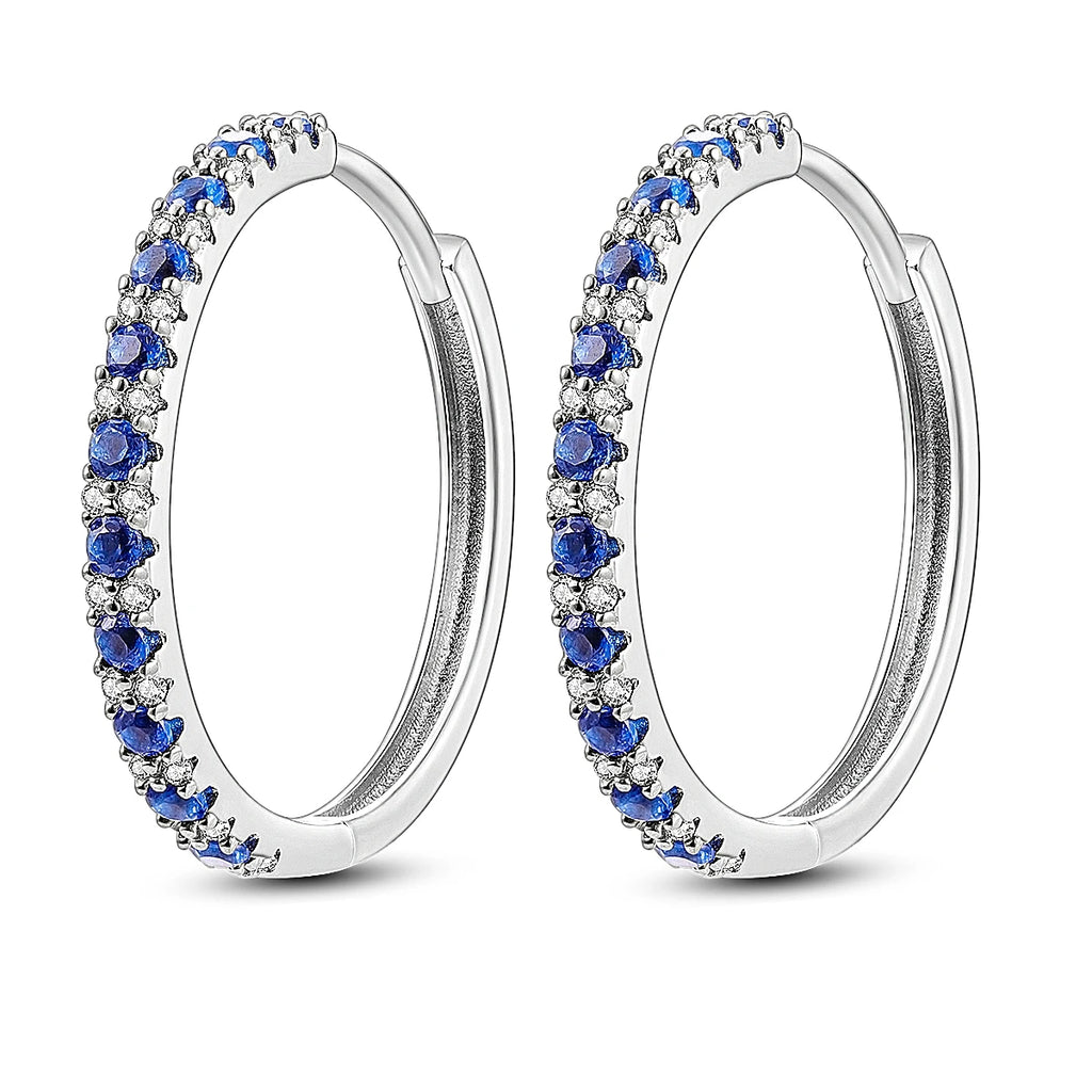 925 Sterling Silver Minimalist Designed Hoop Earrings Fine Birthday Gift