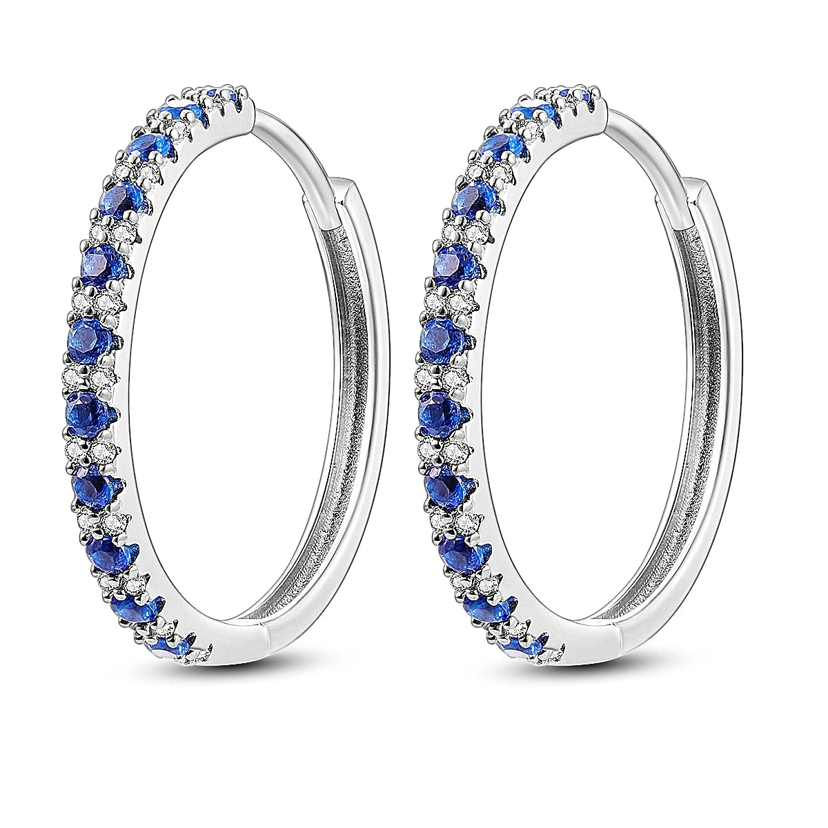 925 Sterling Silver Minimalist Designed Hoop Earrings Fine Birthday Gift