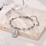 18k Gold Plated Virgin Mary Bracelet Gold Plated, Rosary Bead Cross Bracelets For Women, Stainless Steel Faith Jewelry