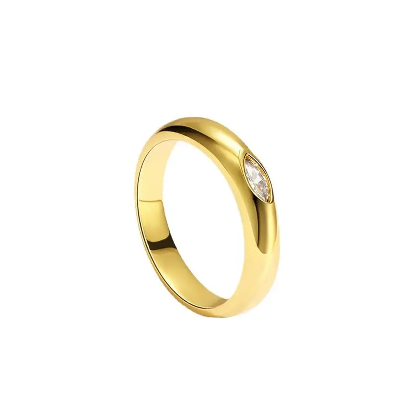 925 Sterling Silver Hot Sale Wedding Band Marquise Cubic Zirconia Simple Elegant Trendy Jewellery