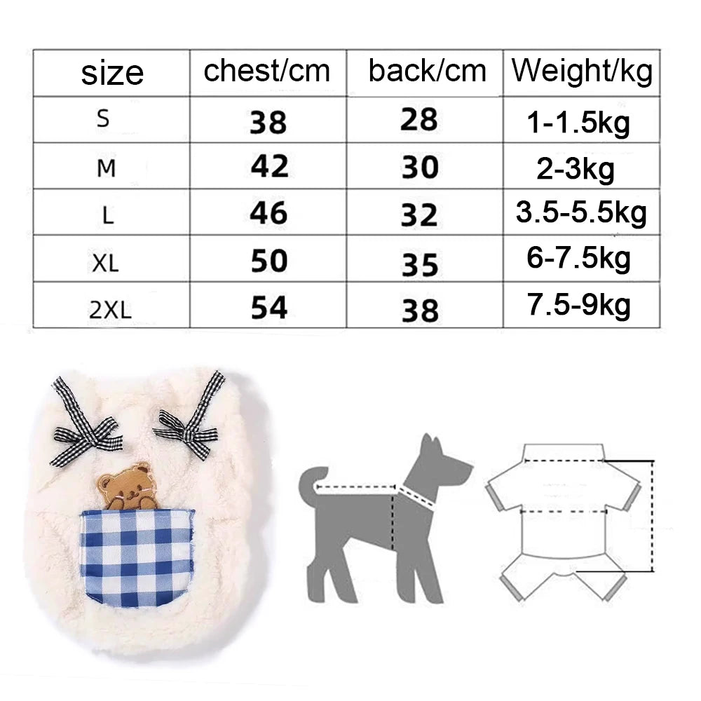 Cozy Plush Pet Vest Warm Fleece Sleeveless Coat Small Dog Cat Indoor Wear