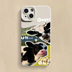 Korean Cute Sunglasses Cow Case for Redmi Note 13 12 11 Pro Plus