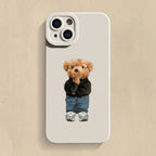 Cute Bow Bear Silicone Case for Xiaomi Mi 15 14T 13T Pro Poco F6 F5