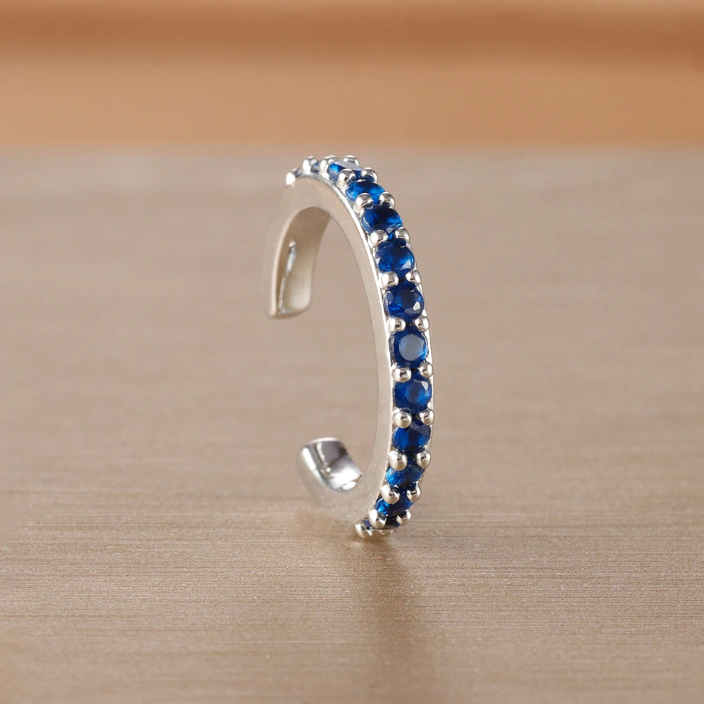 1PC Simple Metal Crystal Ear Cuff Non Piercing Fake Cartilage Clip