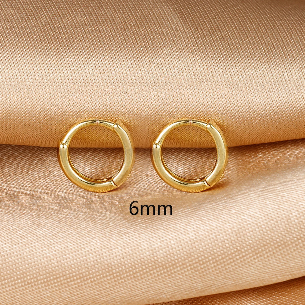 Exquisite Stainless Steel Yellow Zircon Water Drop Hoop Earring
